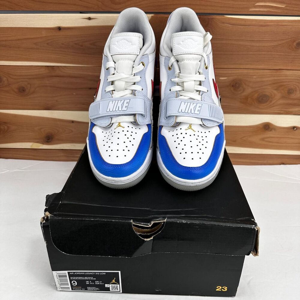 Air Jordan Men Legacy 312 Low White / University Red-White FN8902-161 SIZE 9